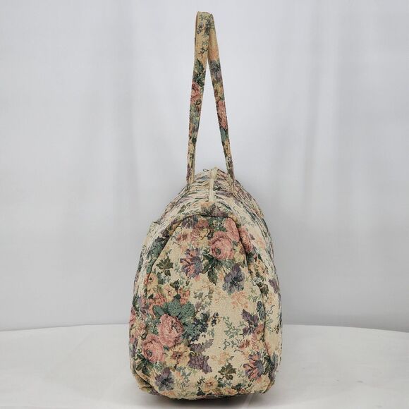 Victoria's Secret Vintage Floral Print Tapestry Weekender Duffle Bag - Picture 4 of 11
